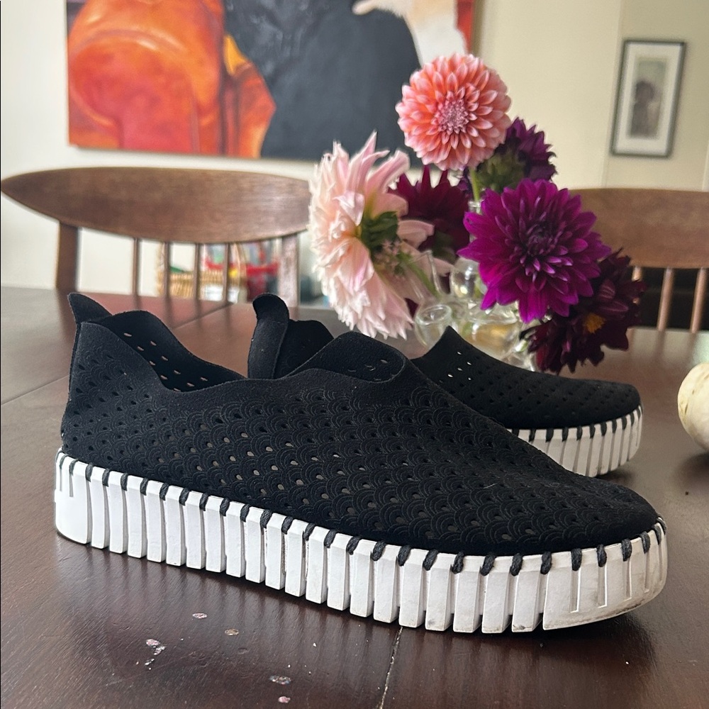 Ilse Jacobsen Black and White Women's Sneakers